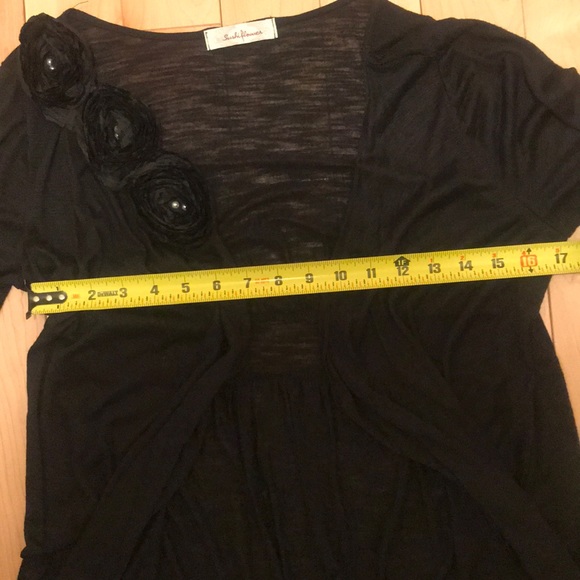 3/$10 Sushi Flowers Sheer Cardigan - Picture 7 of 10